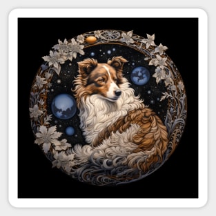 Shetland Sheepdog Illustration Sticker